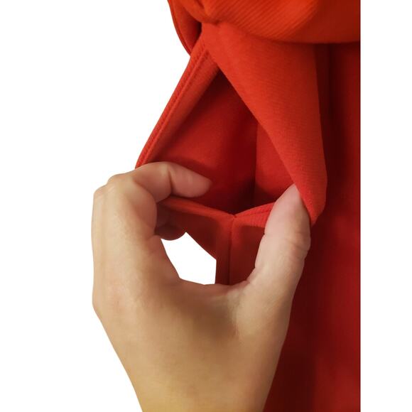 Bishop & Young Red Rachel Cropped Belted Tie Waist Wide Leg Jumpsuit, Small NWT - Picture 11 of 11